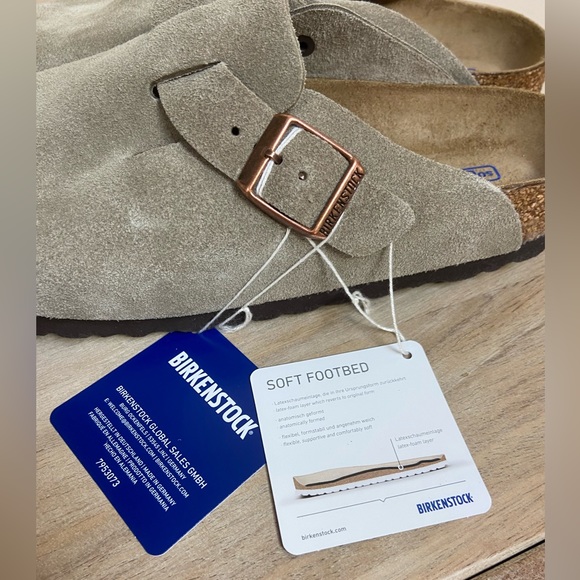 Birkenstock Other - NEW Birkenstock Boston Soft footbed Suede Clog Shoes Taupe Size 43EU 10